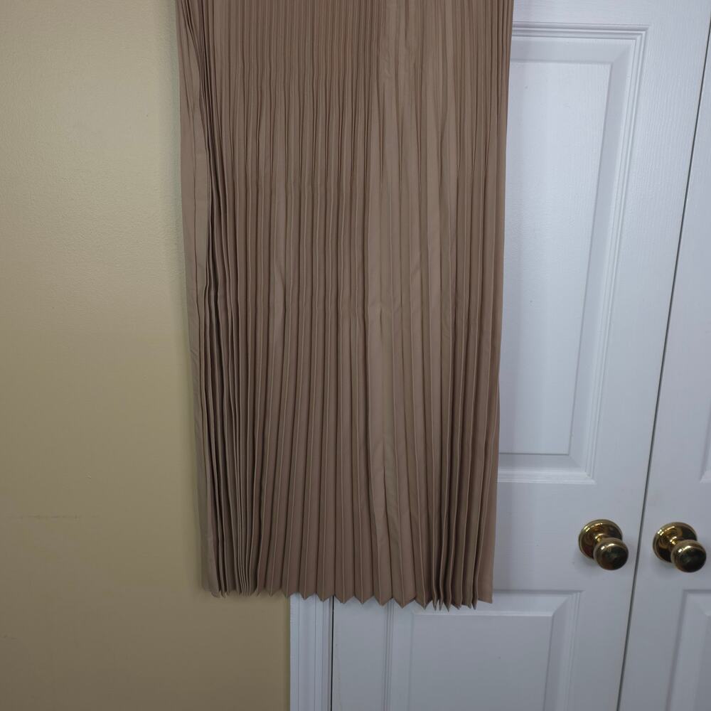Eileen Fisher Woven Wool Silk A-Line Midi Skirt Biscuit Women's Size XL - Picture 2 of 6